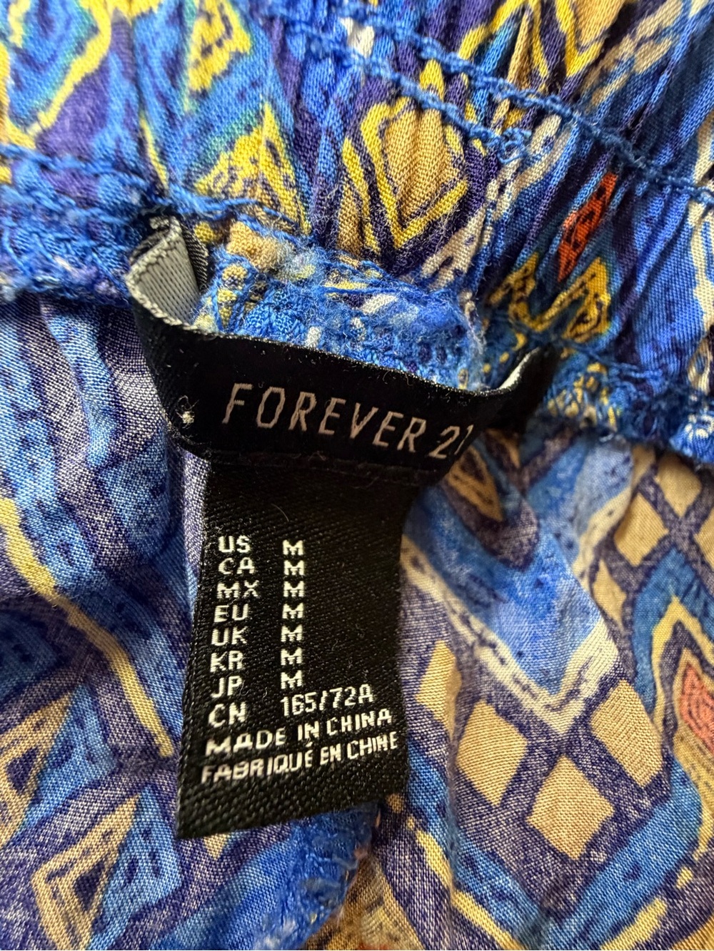 Forever 21 Blue Boho Print Pants - Picture 10 of 11